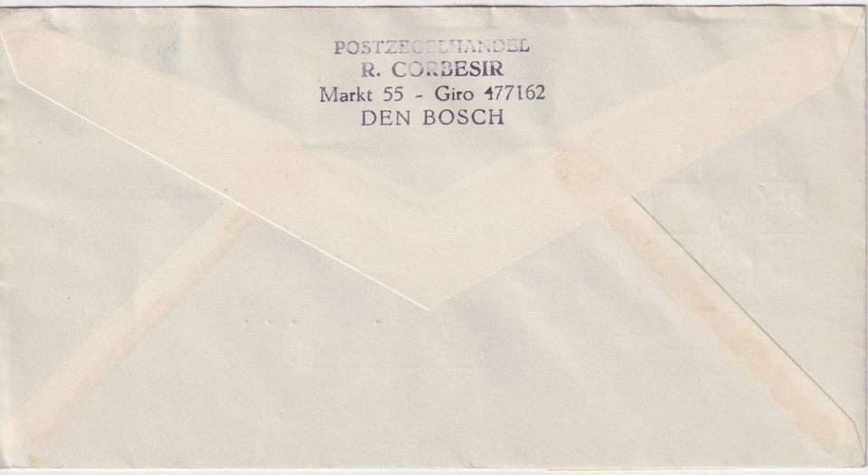 Países Bajos Primer Día Cubierta NVPH E14 - 1953 Cruz Roja Registrada y Dirigida Foto 2 de 2