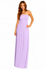 Strapless Maxi Sheering Ruched Boobtube Summer Beach Holiday Dress Size 8-22