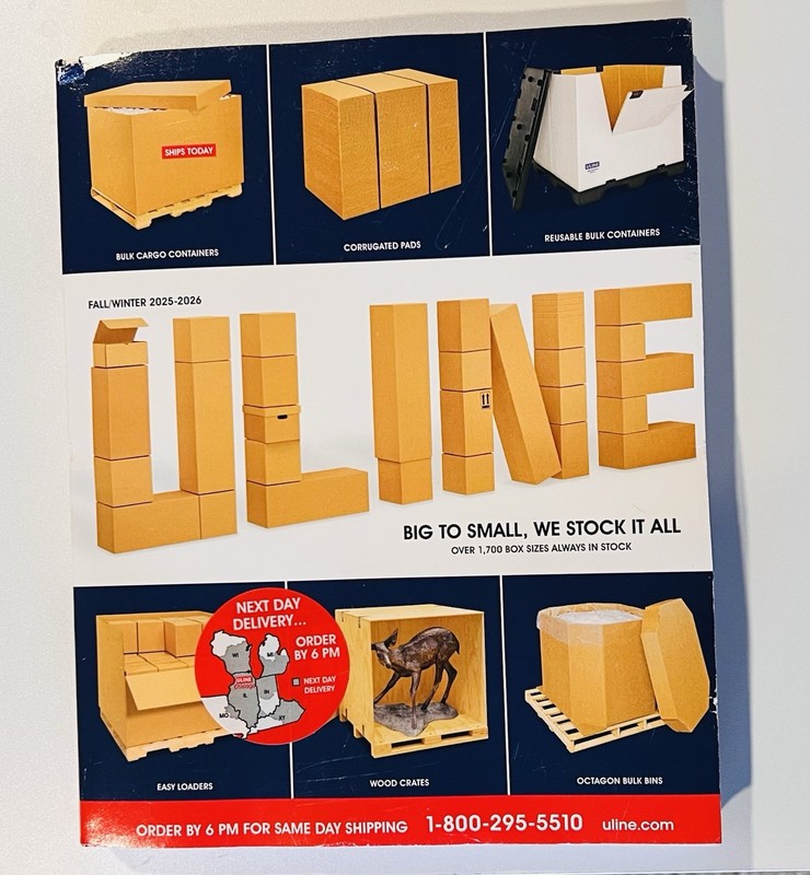 NEW Uline Catalog Fall Winter 2025-2026 Condition is as shown in pics