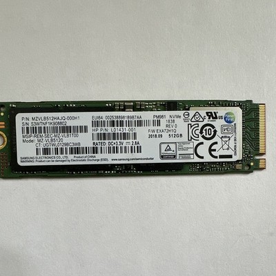 Samsung PM981 512GB M.2 2280 NVMe Internal SSD MZVLB512HAJQ-000H1