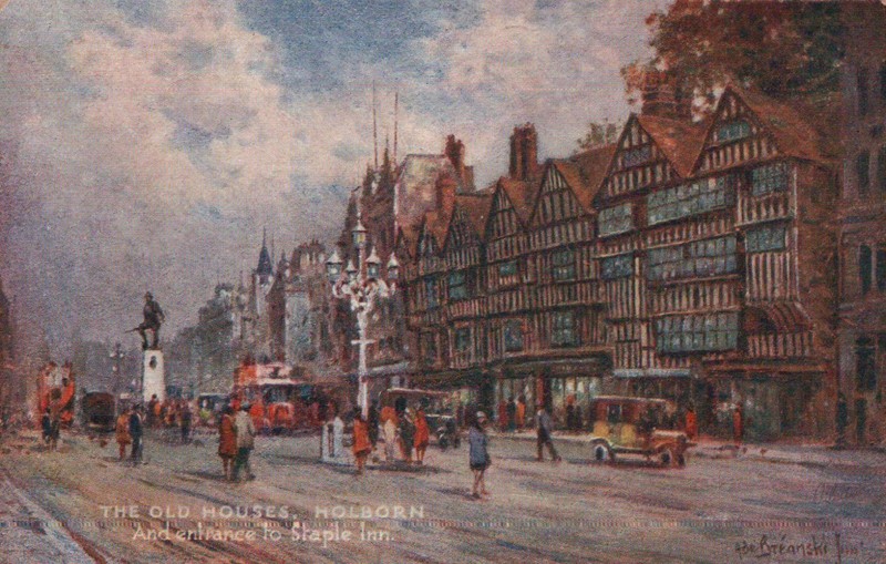 Tuck's Postcard The Old Houses Holborn London UK - Old Vintage Standard Postcard