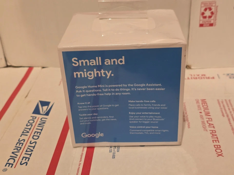 Google Home Mini Smart Speaker with Google Assistant - Chalk (GA00210-US) New - Image 3 of 4