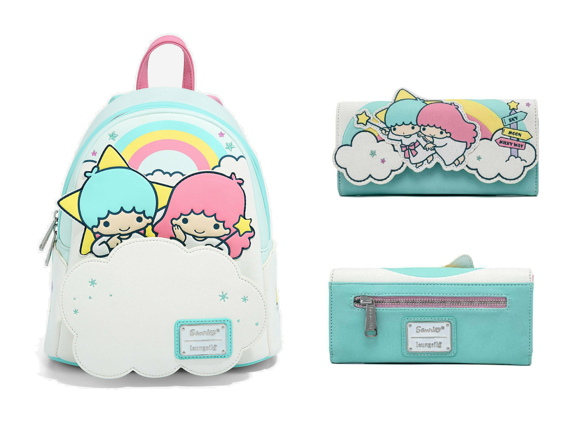 kikirara☆ Loungefly x Little Twin Stars Kiki Lala Kawaii Rainbow Clouds
