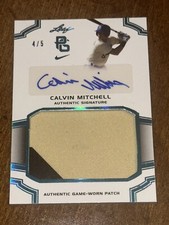 CALVIN 'CAL' MITCHELL 2016 Leaf Perfect Game Autograph Jersey Patch #4/5 PIRATES