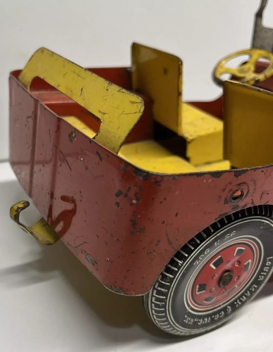Louis Marx & Co Willys roter Jeep Pressstahl Spielzeug Jeep - Bild 7 von 12