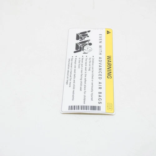 NEU MB CLA C117 SUN VISOR AIRBAG WARNING STICKER LABEL A2218171220 ORIGINAL - Bild 6 von 9