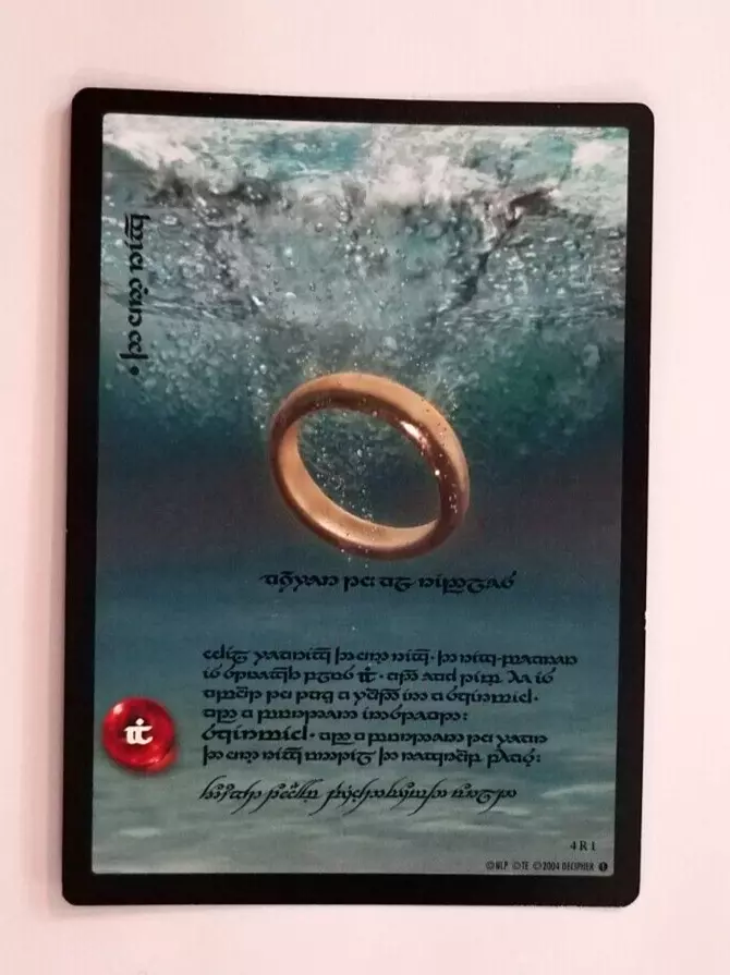 LOTR CCG/TCG Lord of the Rings The One Ring Answer to All Riddles Tengwar 4R1 NM