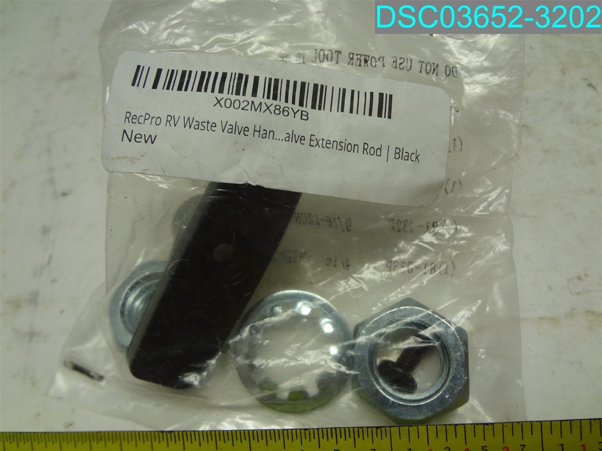 RecPro RV Waste Valve Handle Replacement - Gray Plastic Pull Handle For Sewage Tank Valve