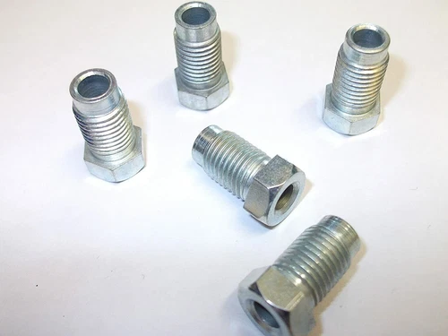 3/8" UNF Long Male Brake Pipe Nuts Qty 5 Pack 24 TPI Nut for 3/16 Copper