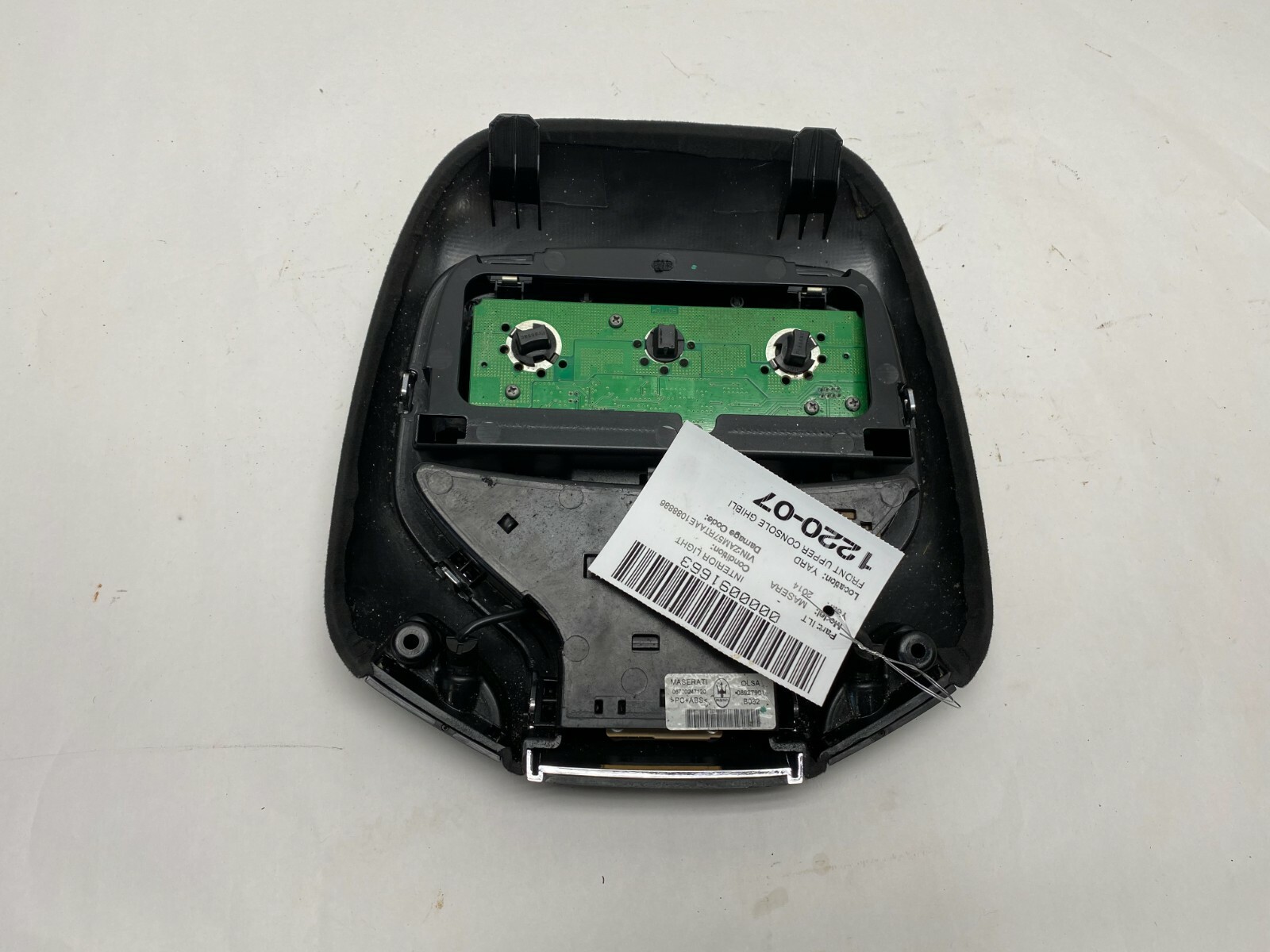 14-19 MASERATI GHIBLI FRONT OVERHEAD LIGHT DOME MAP SUNROOF SWITCH OEM
