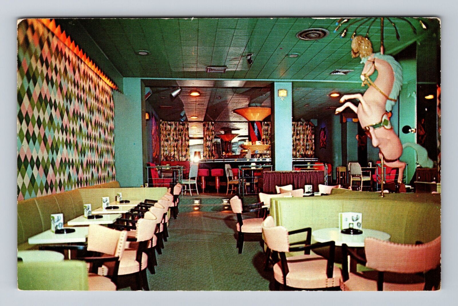 New Orleans LA-Louisiana, The Carousel, New Montelcone Hotel, Vintage Postcard