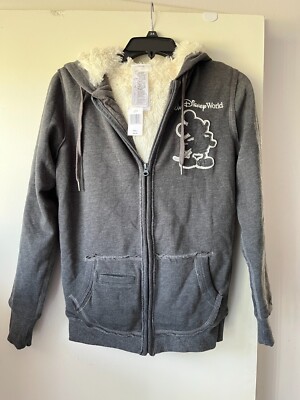 Walt Disney World #71 Mickey Mouse Gray Full Zip hooded Sweater