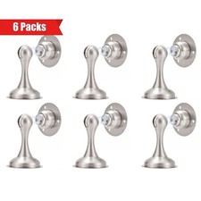 Magnetic Door Stopper No Drill 6 Pack Brushed Nickel Magnetic Door Stop