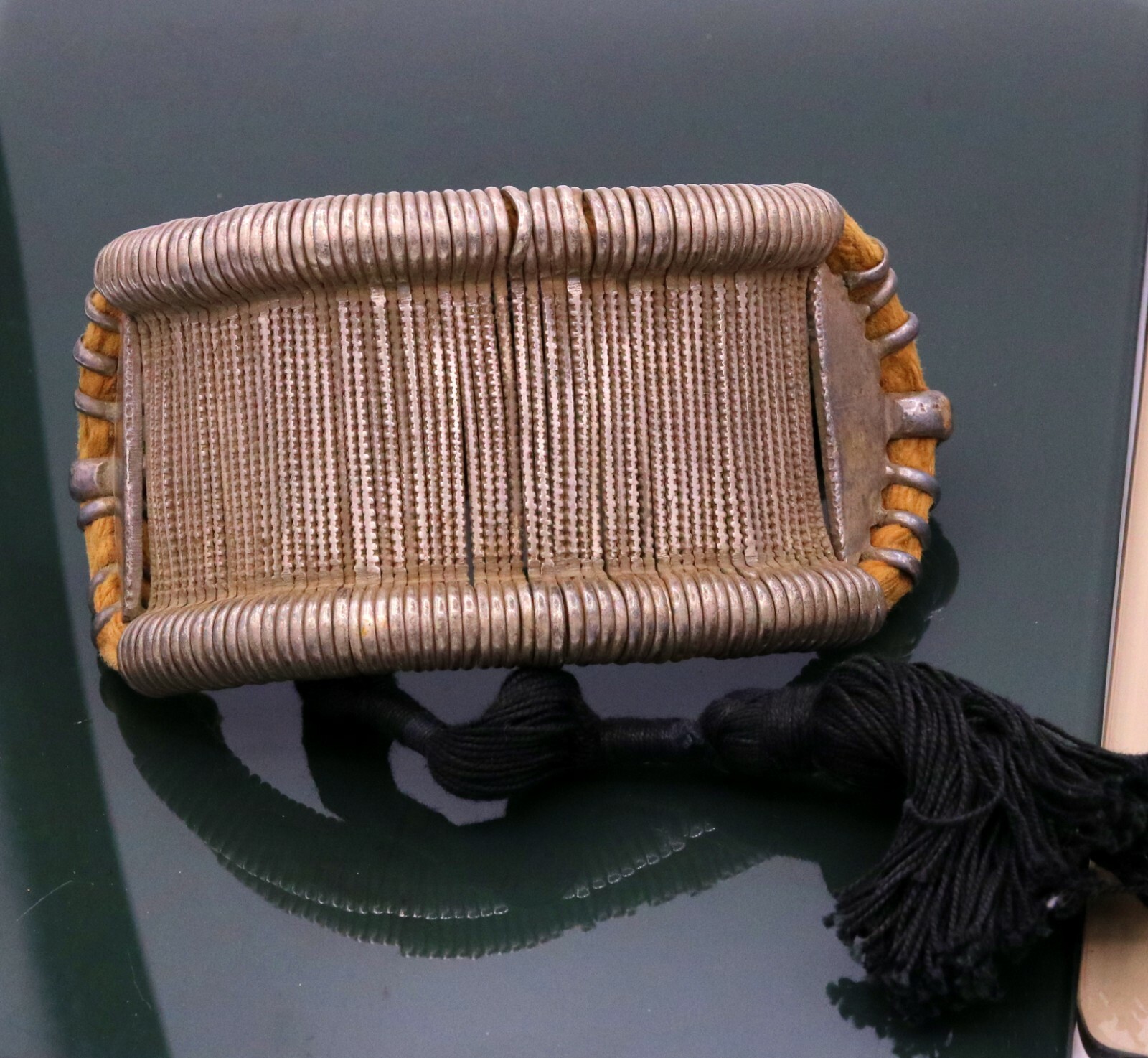 Vintage solid silver cuff bracelet armlet, arm br… - image 1