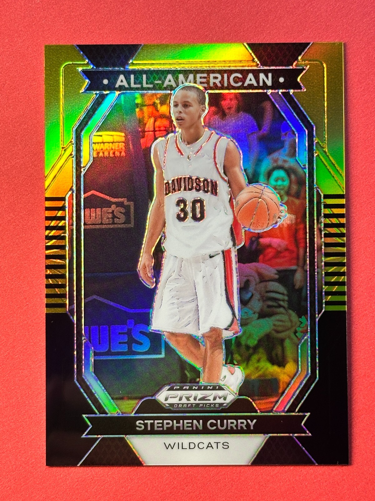 STEPHEN CURRY 2024 Prizm Draft Picks 1/5 BLACK GOLD All-American Davidson #13
