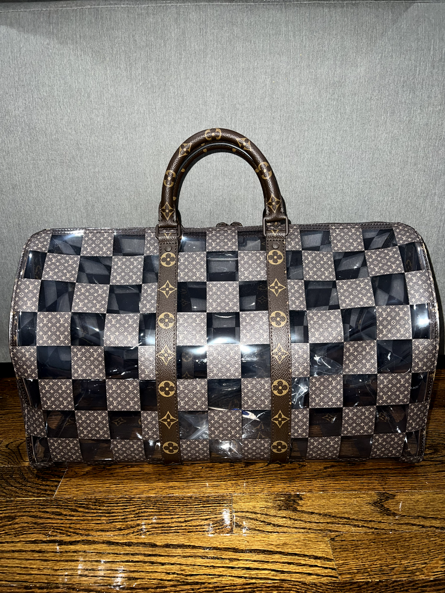 Louis Vuitton Keepall Bandouliere 50 Monogram Chess PVC Logo