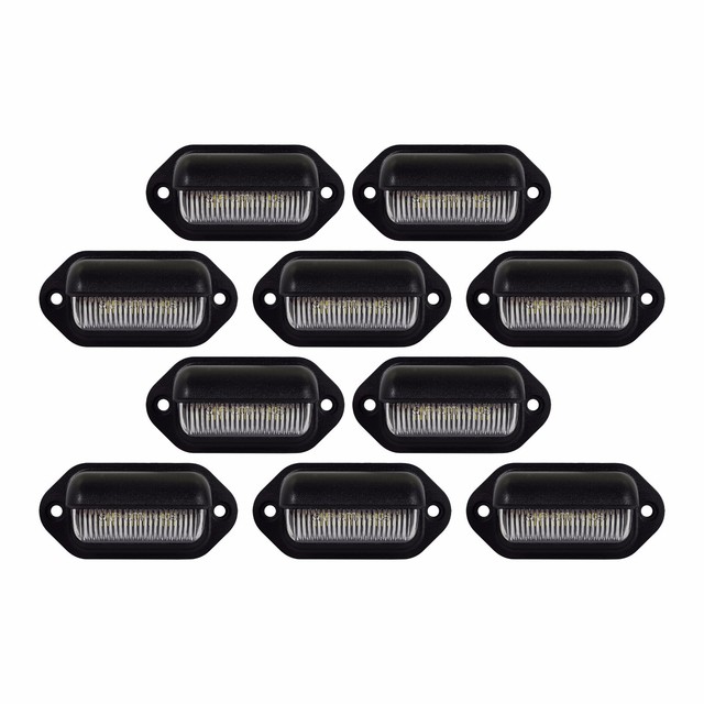 LED Truck Tag Light License Plate DOT Black RV Interior Step Lamp Semi 10Pack eBay
