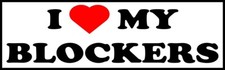I Love    My Blockers Roller Derby sticker Skating/Skates/Jam heart 