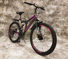 26 Zoll MTB Vollgefedert 21-Gang Shimano & Scheibenbremsen 2638-ANTRA-PINK