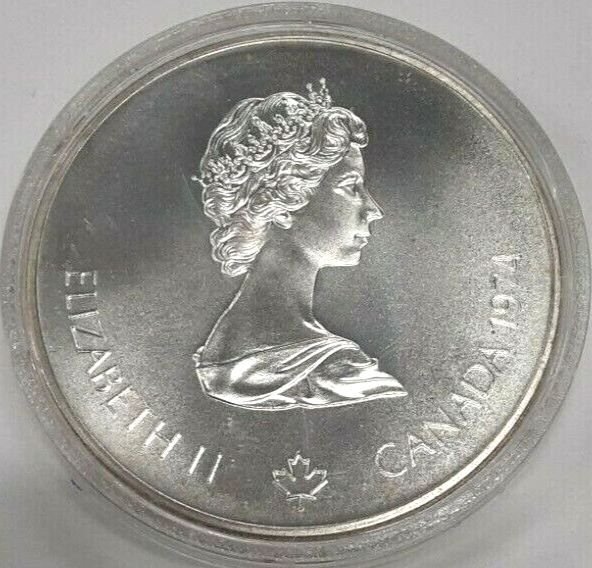 1974 Canada $5 Silver Unc Montreal Olympics Commemorative Coin