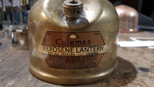 ONE (1) NEW COLEMAN 234 KEROSENE LANTERN STICKER DECAL LANTERN STOVE SMALL REPL - Picture 2 of 2