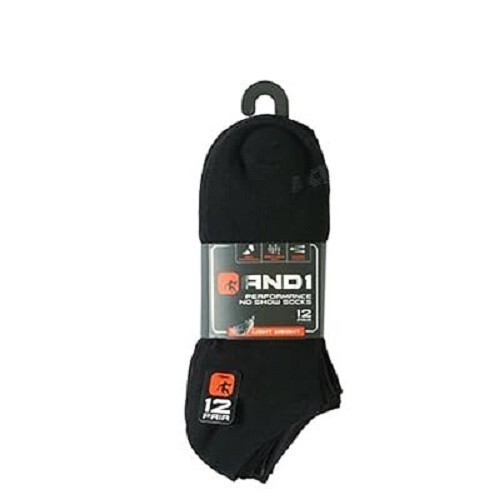 AND1® Men's Lightweight Low Cut Performance Socks, 12-Pack - Picture 10 of 12