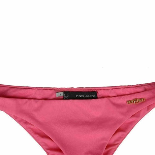 Costume da bagno bikini due pezzi decorato con dettagli in metallo rosa Dsquared US S EU 40 - Foto 5 di 5