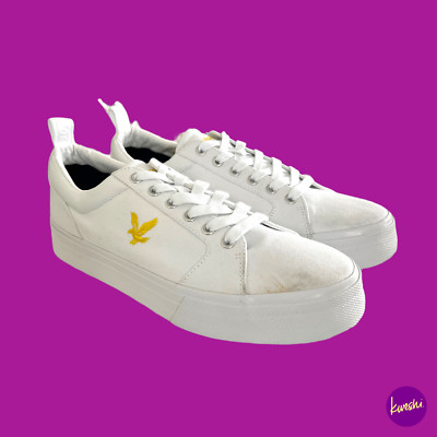 LYLE & SCOTT Herren Aurea Canvas Sneaker, Weiß, UK 9 | EU 43 | US 10