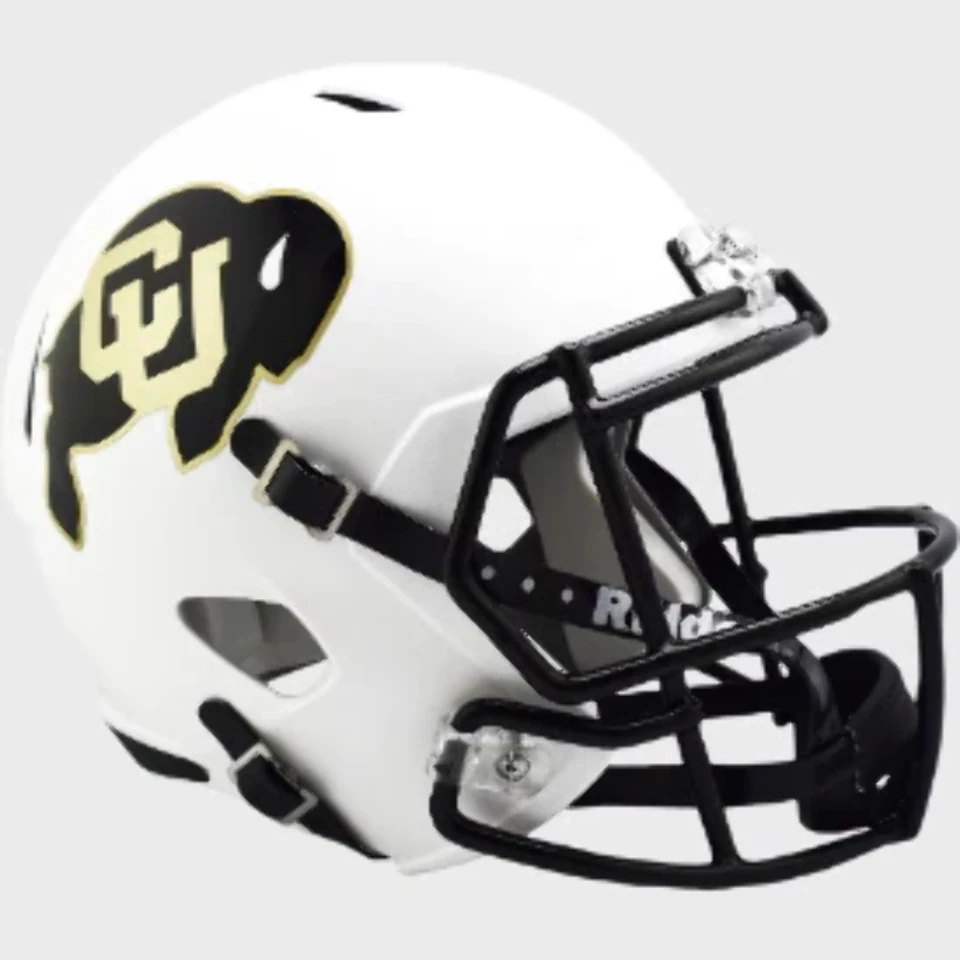 Colorado Buffaloes Full Size Speed Replica Football Helmet Matte White - NCAA.