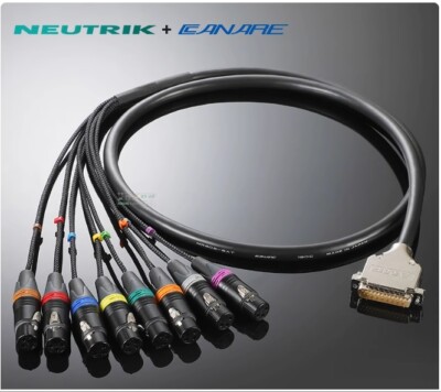 DB25 to XLR Female 8-Ch Snake Cable Canare AMP Neutrik NC3FXX DTF