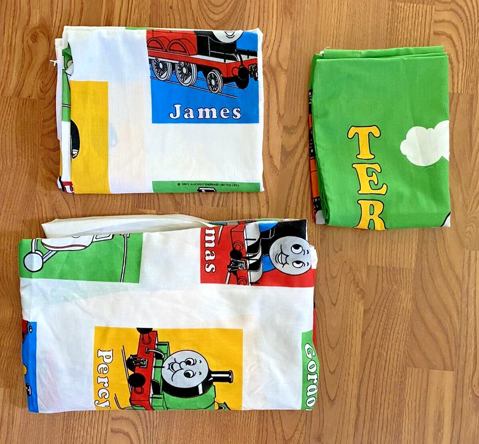 Thomas The Train Engine Bedding Set Bed Sheet Flat Fitted Cover Pillow Case - Image 2 of 4