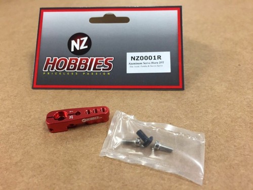 NZHOBBIES NZ0001R Aluminum Servo Horn 25T (Red) Axial, Futaba & Savox Servos - Picture 6 of 7