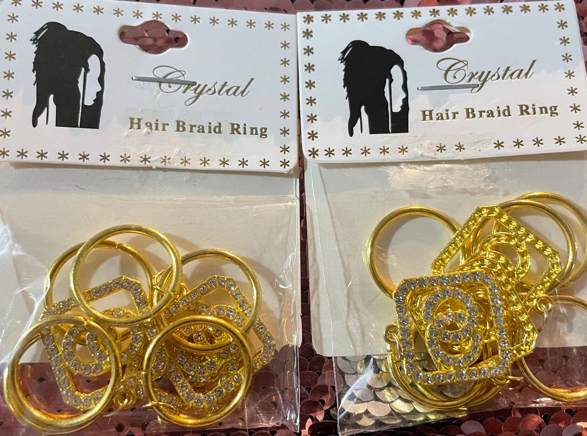 Crystal hair braid best sale ring