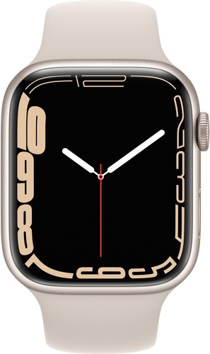 Apple Watch Gen 7 Series 7 Cell 45mm Starlight Aluminium - Bracelet Sport Starlight - Photo 2 sur 2