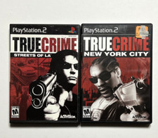 TRUE CRIME STREETS OF L.A. & TRUE CRIME NEW YORK CITY PS2 COMPLETE CIB