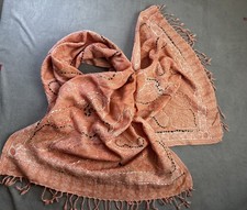 NEW Kashmiri shawl Kashmir Scarf Boiled Wool Cashmere Wrap Large Embroidered US
