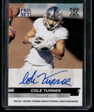 2022 Pro Set Draft #PSA-CT3 Cole Turner Autographs