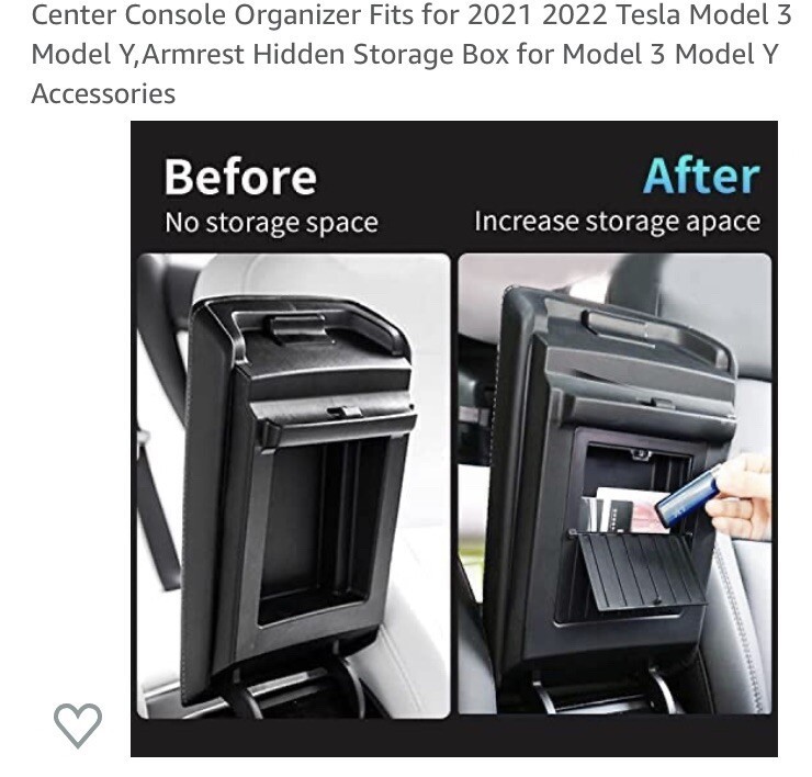 Tesla Center Console Organizer Storage Tray Compatible Model 3 Y Accessories New