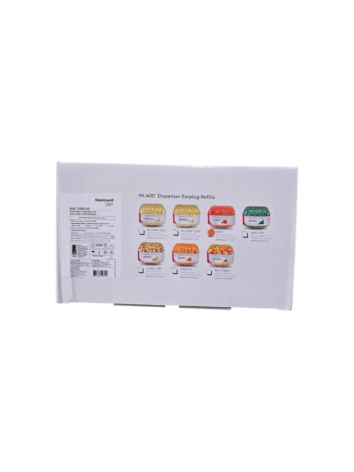 Honeywell HL400 Dispensador de protección auditiva con 400 pares de tapones para los oídos MAX Earplugs - Imagen 2 de 2