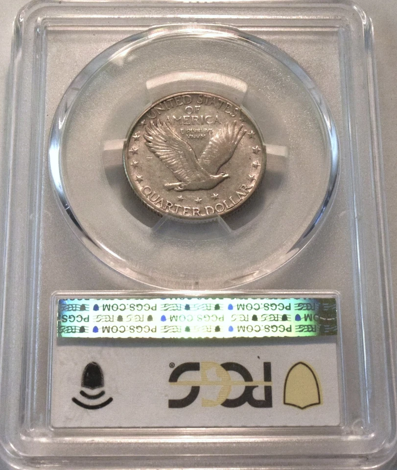 1928 S 25C PCGS XF 45 RPM FS-502 Repunched M M Standing Liberty Silver Quarter - Image 3 of 3