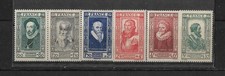 Timbres Neuf : Série n° 587 à 592 - Célébrités du XVI° Siècle  1943.