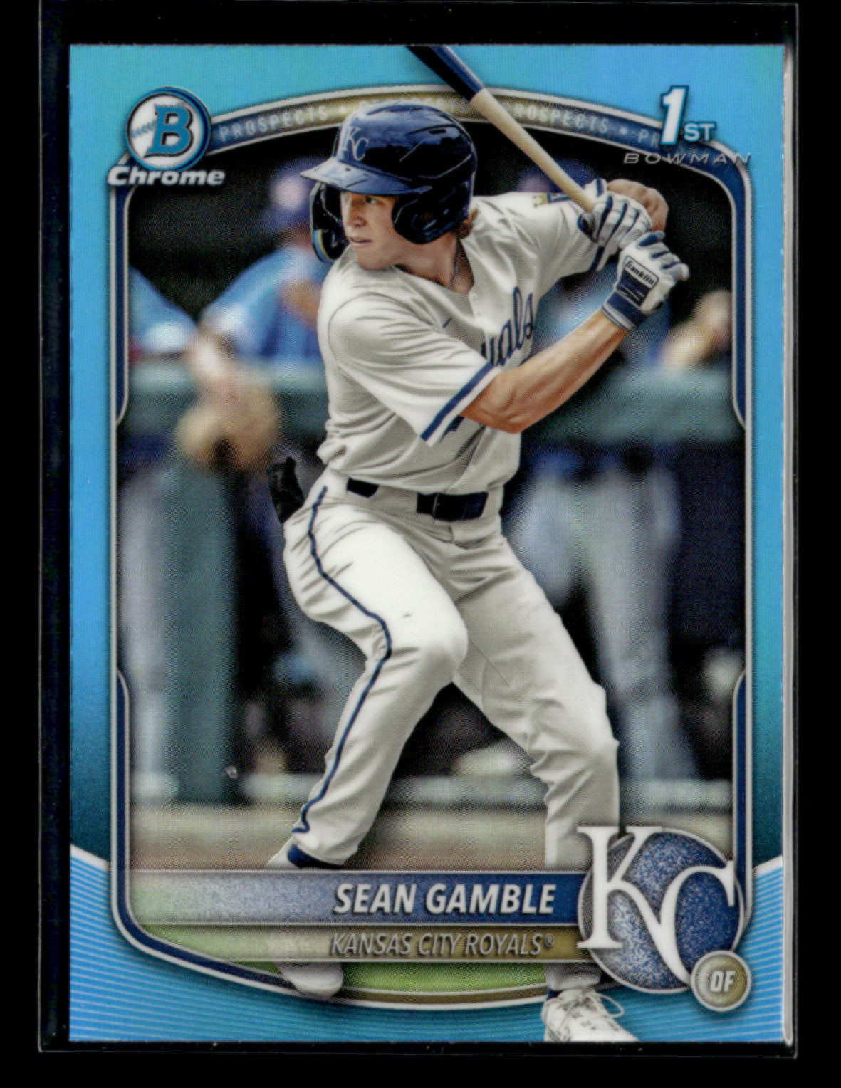 Sean Gamble 2025 Bowman Draft Baseball 1st Chrome Sky Blue Refractor [zjA25