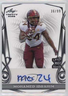 2023 Leaf Trinity White Silver 36/99 Mohamed Ibrahim #BA-MI1 Rookie Auto RC 14lt