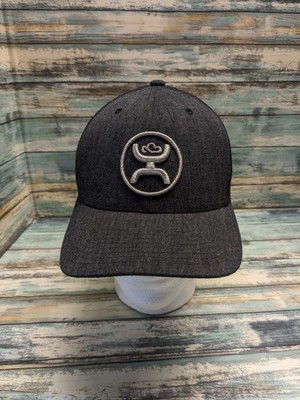 Hooey Get Your Hooey Gray Black Mesh Snapback Trucker Hat Cap Western Rodeo