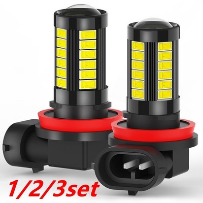 1/2set H11 H8 H9 LED Fog Light Bulb Kit High Power 160W Lamp DRL 6000K White EKK