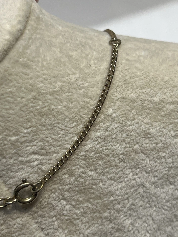 Vintage Emmons Rhinestone Pendant Necklace & Pierced Earrings 20” - Image 4 of 4