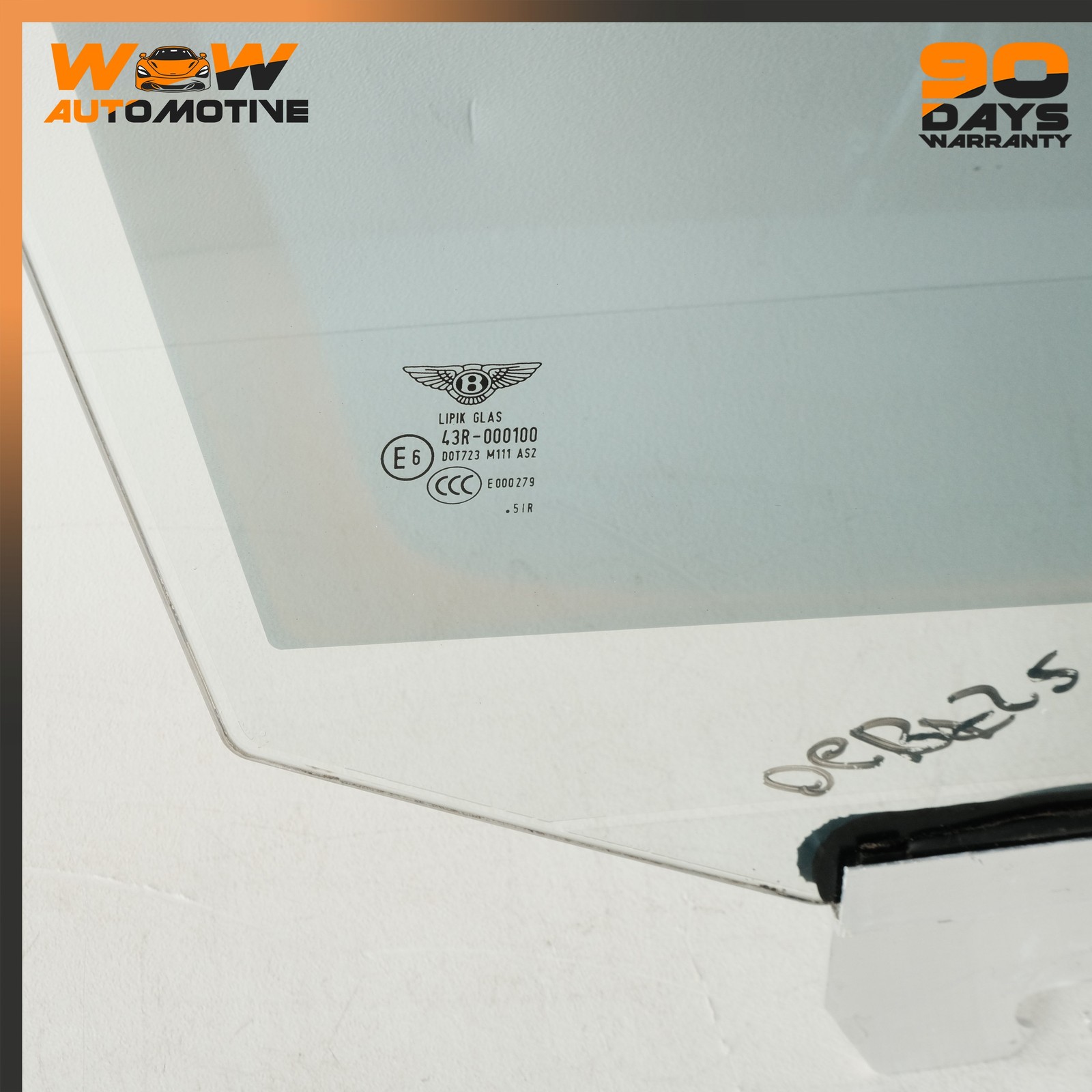 06-13 BENTLEY CONTINENTAL FLYING SPUR FRONT RIGHT DOOR WINDOW GLASS OEM