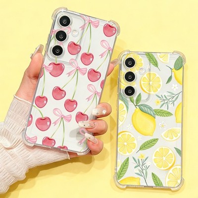 Stoßfeste Früchte TPU Hülle für Samsung Galaxy S26 Ultra S25 FE A17 A15 A56 Case