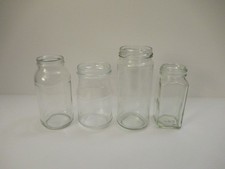 Clear Glass Jars for DIY Projects, Decoupage, Crafting  Upcycling 4-Set 