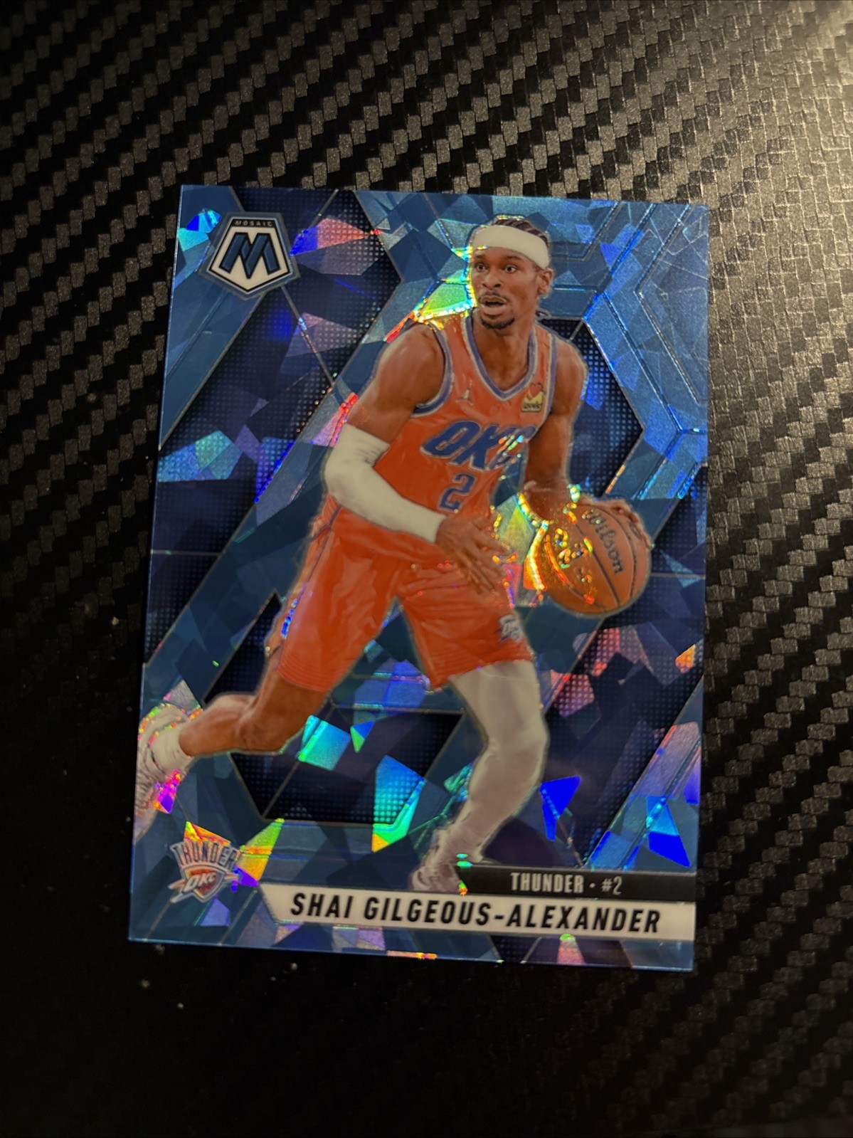 2024-25 Panini Mosaic - Shai Gilgeous-Alexander #38 Ice Mosaic Prizm /125